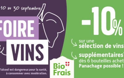 Foire aux vins du 10 au 30 septembre