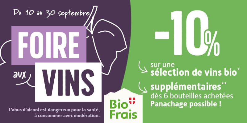 Foire aux vins du 10 au 30 septembre